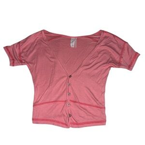 Out From Under Urban Outfitters Pink Button-Up Women's Top Size XS